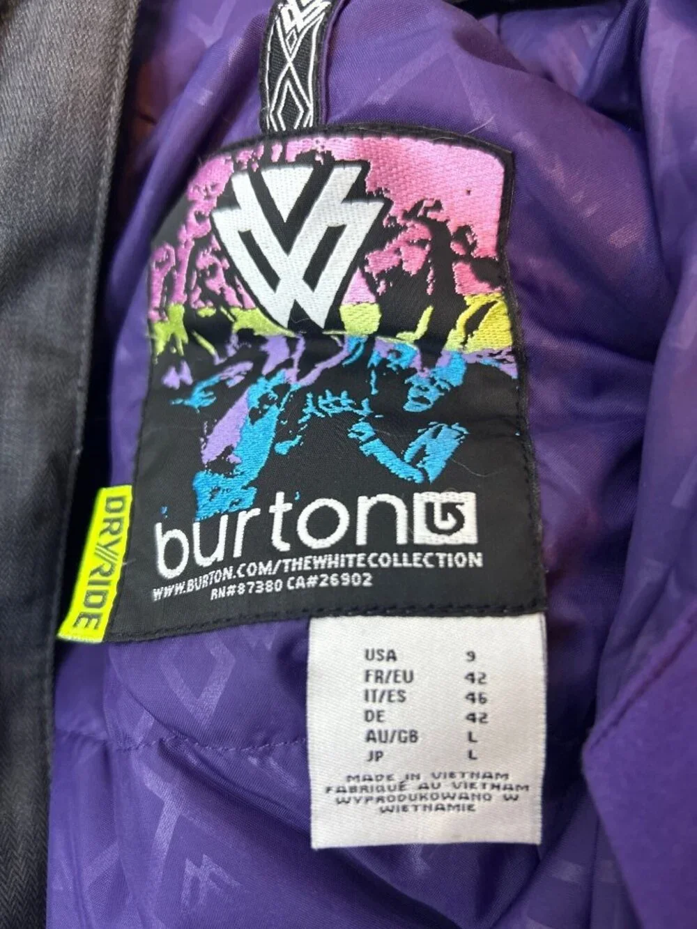 NWT Burton DRYRIDE Womens S/M Insulated Ski Snowboard Jacket Gray Hooded